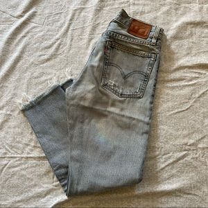 Levi’s Wedgie Fit High Rise Light Wash Ripped Denim